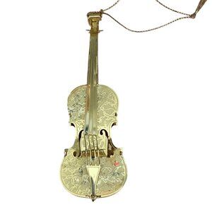 2012 Festive Viola Danbury Mint Christmas Ornament 23k Gold Plated Violin